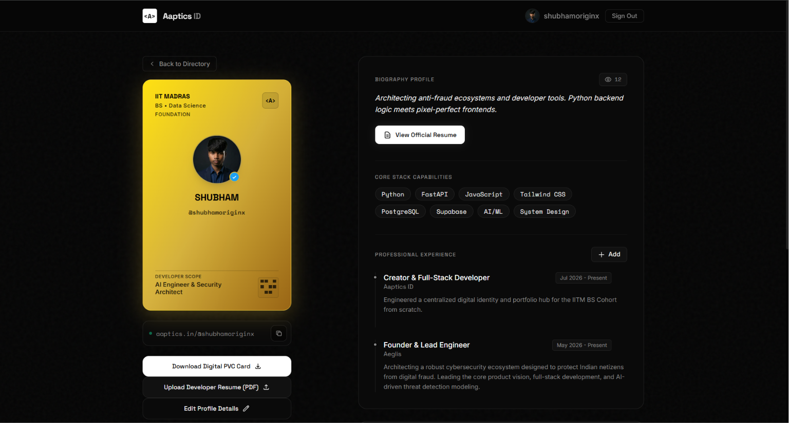 Gold Theme Preview